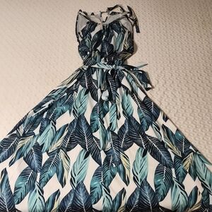 BloomChic Blue and White Maxi Dress